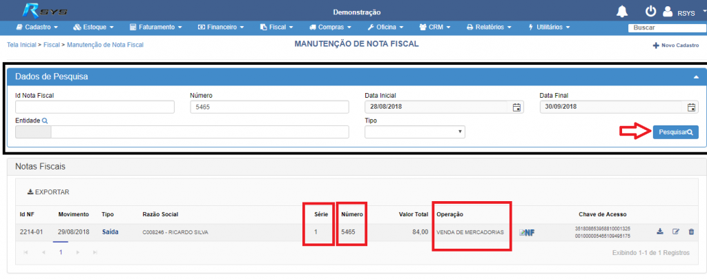 Inutilização De Nota Fiscal Eletrônica Rsys 1977